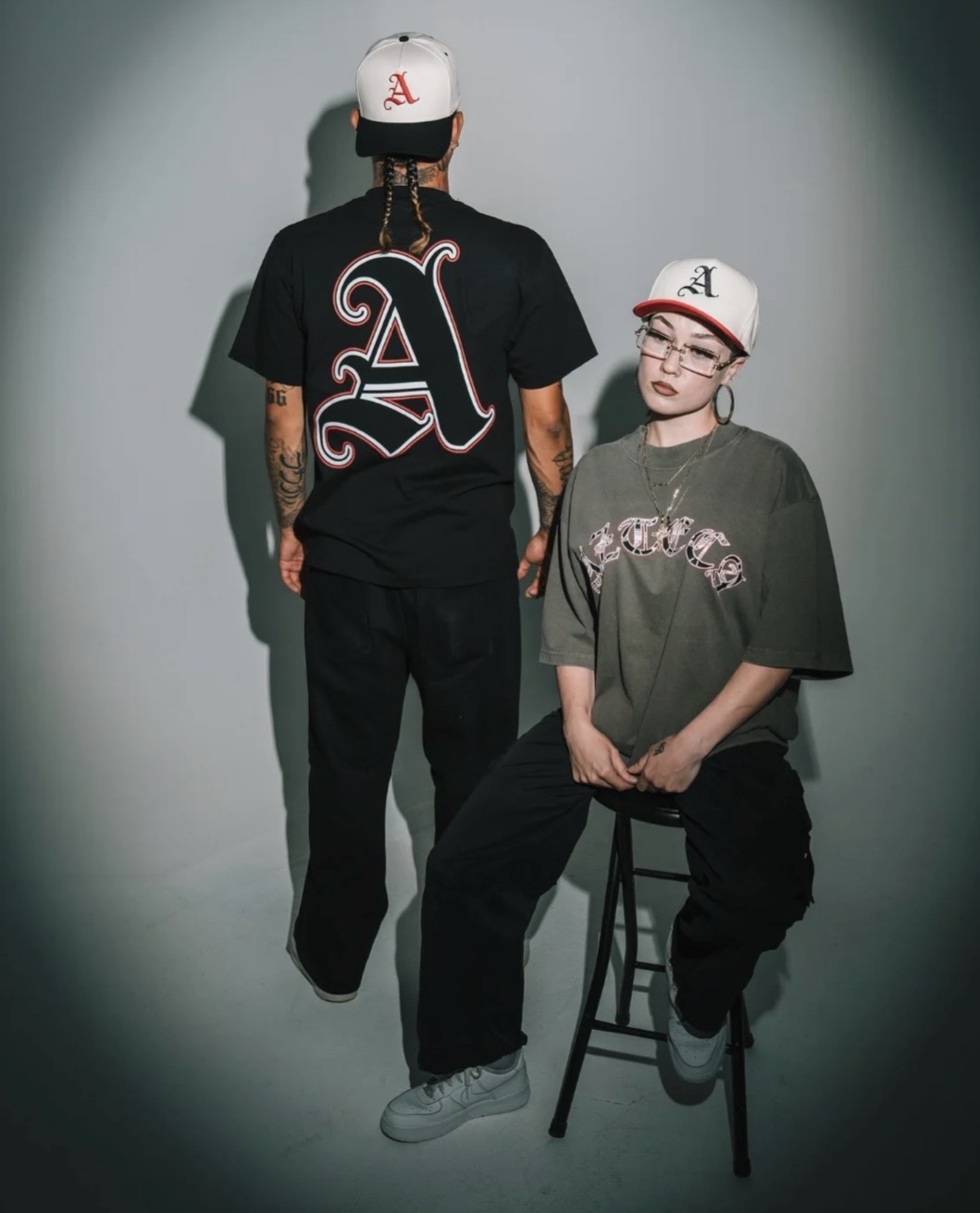 Azteca 19 duo — A logo tee and Azteca cap